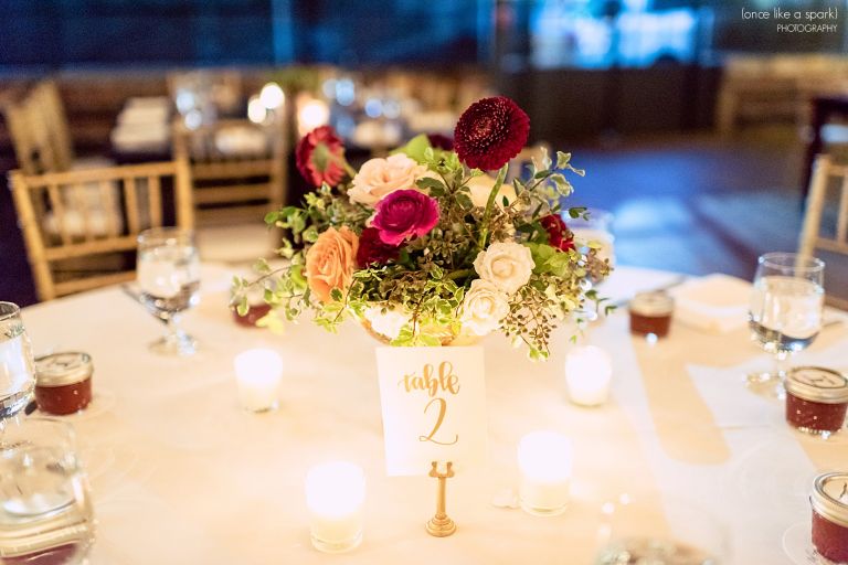 Summerour Studio wedding reception details - floral table centerpieces.